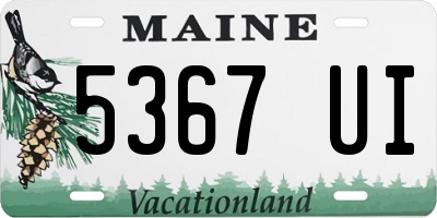 ME license plate 5367UI
