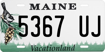 ME license plate 5367UJ