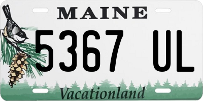 ME license plate 5367UL