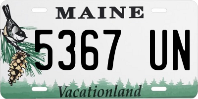 ME license plate 5367UN