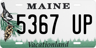 ME license plate 5367UP