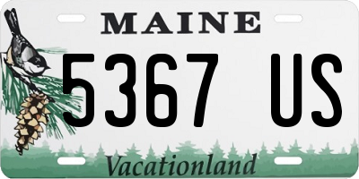 ME license plate 5367US