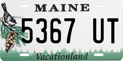 ME license plate 5367UT