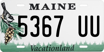 ME license plate 5367UU