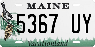 ME license plate 5367UY