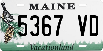 ME license plate 5367VD