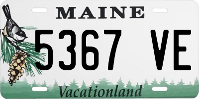 ME license plate 5367VE