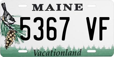 ME license plate 5367VF