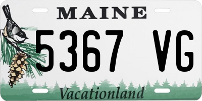 ME license plate 5367VG