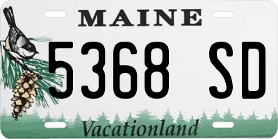 ME license plate 5368SD