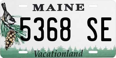 ME license plate 5368SE