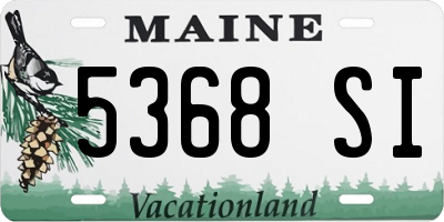 ME license plate 5368SI