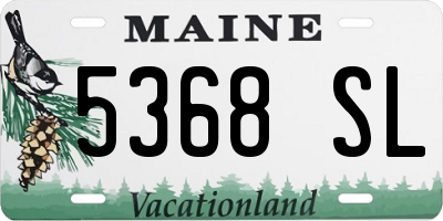 ME license plate 5368SL