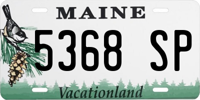 ME license plate 5368SP