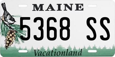 ME license plate 5368SS