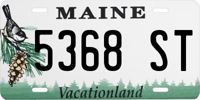 ME license plate 5368ST
