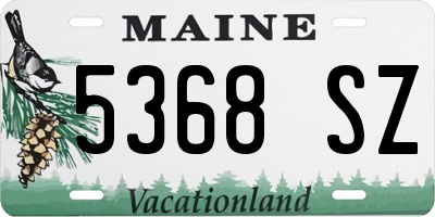 ME license plate 5368SZ