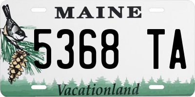 ME license plate 5368TA