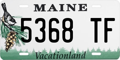 ME license plate 5368TF