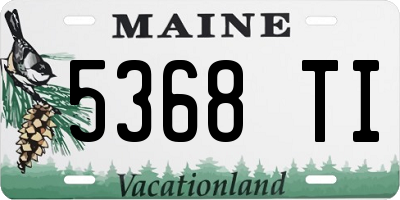 ME license plate 5368TI