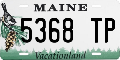 ME license plate 5368TP