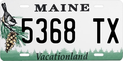 ME license plate 5368TX