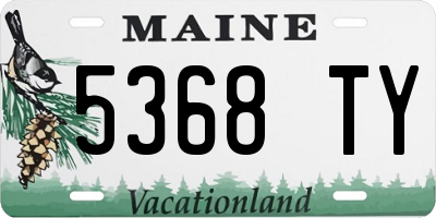 ME license plate 5368TY