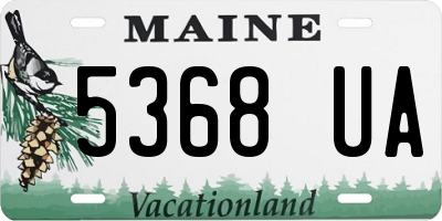 ME license plate 5368UA