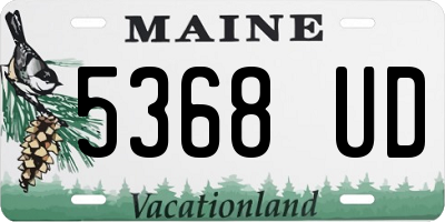 ME license plate 5368UD