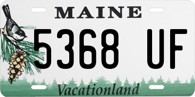 ME license plate 5368UF