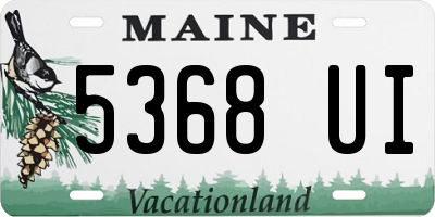 ME license plate 5368UI