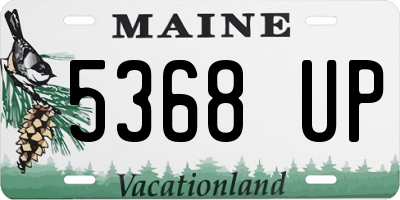 ME license plate 5368UP