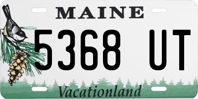 ME license plate 5368UT