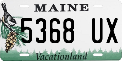 ME license plate 5368UX