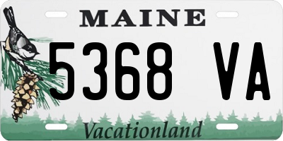 ME license plate 5368VA