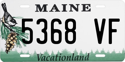 ME license plate 5368VF