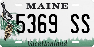 ME license plate 5369SS