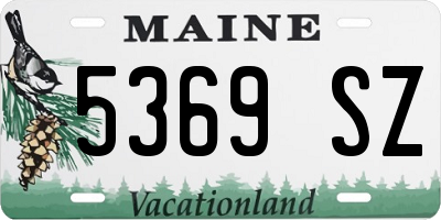 ME license plate 5369SZ