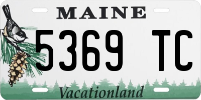 ME license plate 5369TC