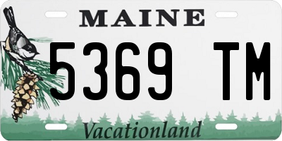 ME license plate 5369TM