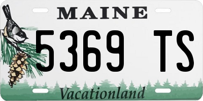 ME license plate 5369TS