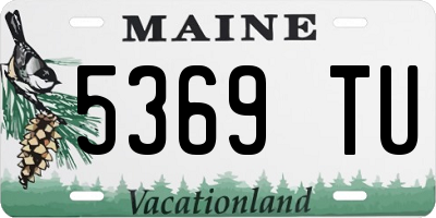 ME license plate 5369TU