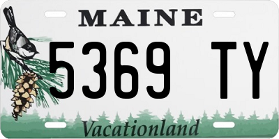 ME license plate 5369TY