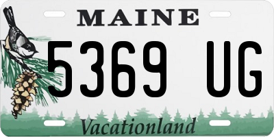 ME license plate 5369UG