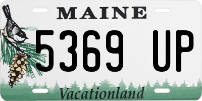 ME license plate 5369UP