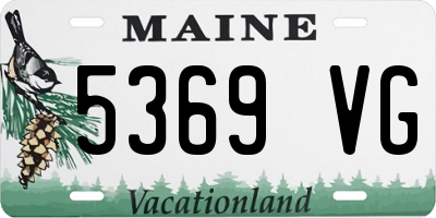 ME license plate 5369VG