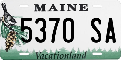 ME license plate 5370SA
