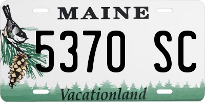 ME license plate 5370SC