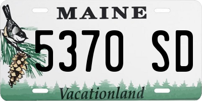 ME license plate 5370SD