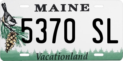 ME license plate 5370SL